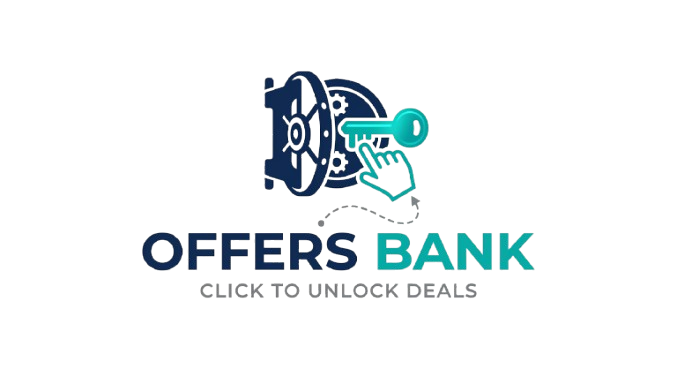 The image is about the logo of the Offers Bank that is being powered by the Luom Net company
